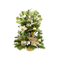 LAALU WEIHNACHTSBAUM geschmückt künstlich NEGATIVE CHAMPAGNE II 60 cm mit LED-Beleuchtung IN FLOWER - Champagner/Goldfarben, Kunststoff (60cm) - LAALU