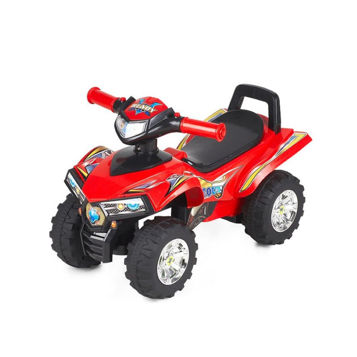 RUTSCHER ATV 551 schwarz/rot ab 1 Jahr mit Musikfunktion, Hupe, Quad Design - Schwarz, Kunststoff (60/42/38cm) - Moni