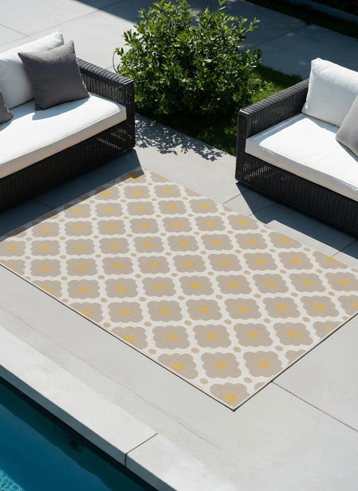 DESIGN Teppich für Innen und Außen gelb - Gelb, Textil (160/230cm) - AFK Living