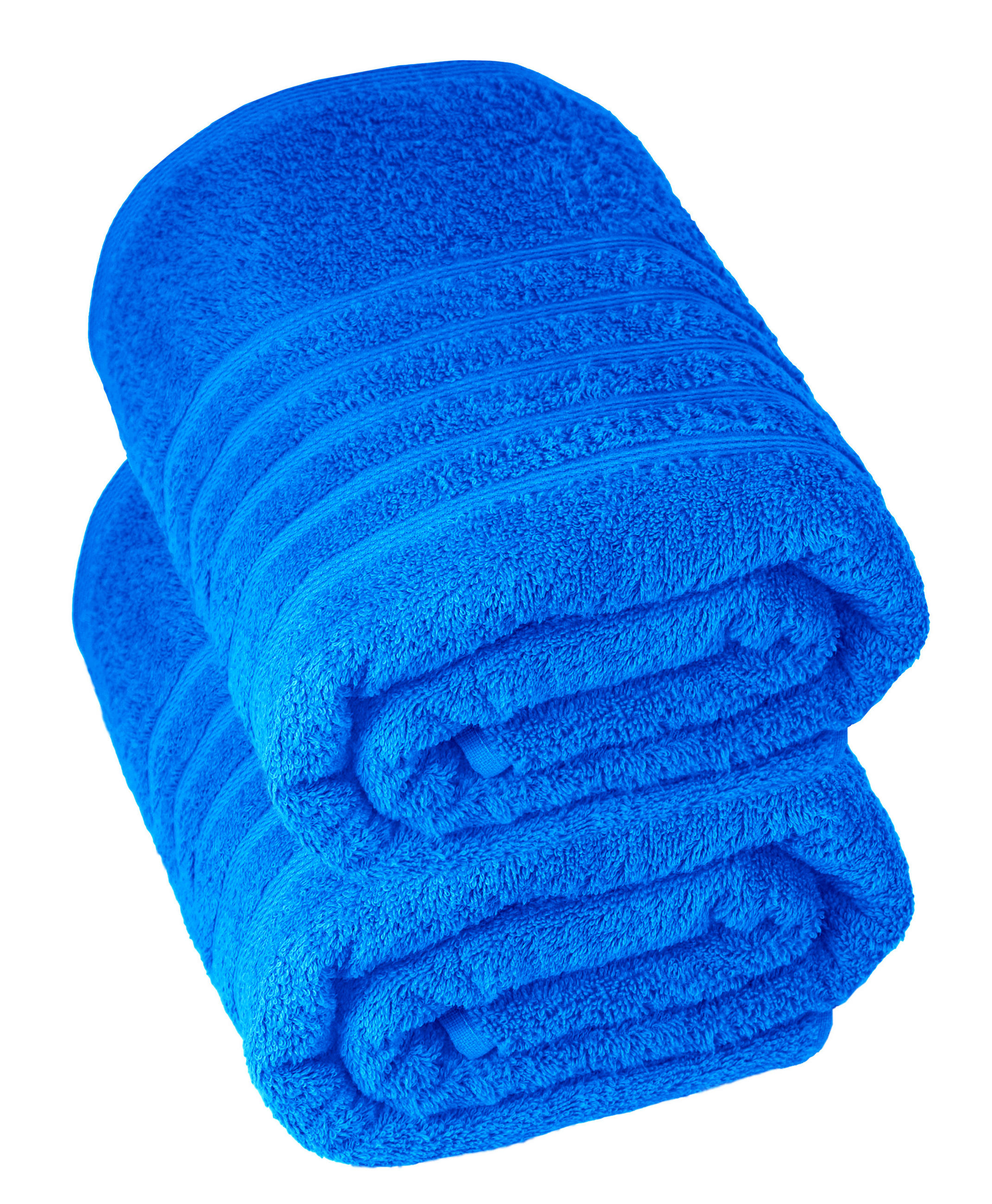 BADETUCH London Karibik Blau 2er Set 100x150 - Hellblau, Textil (100/150cm) - Lashuma