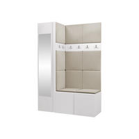 GARDEROBEN-SET Orion X - Beige/Weiß, Holzwerkstoff/Kunststoff (124/186/46cm) - MIRJAN24