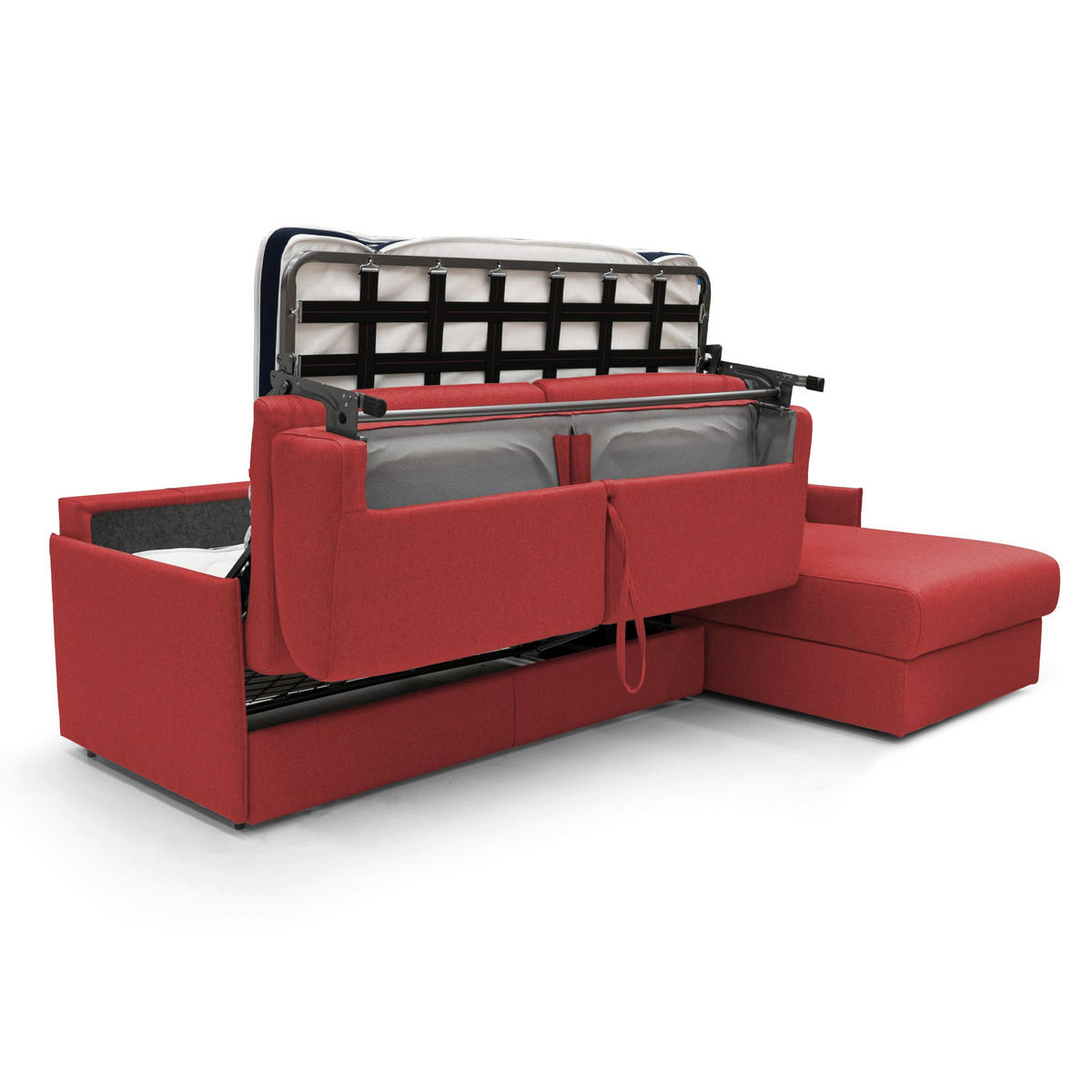 ECKSOFA LINKS Evans - Rot, Textil (232/96cm) - Divani.store