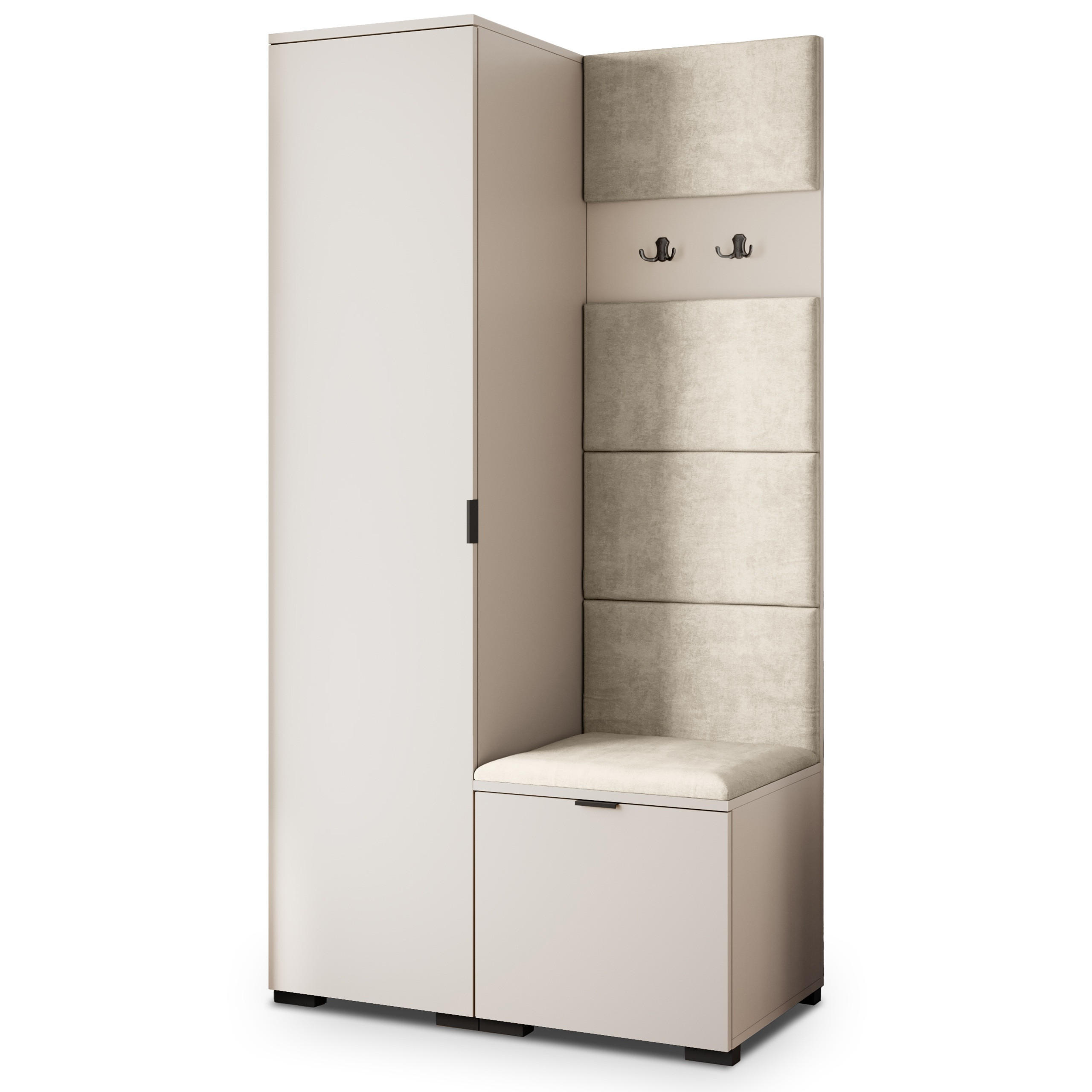 Masseno Garderobenschrank Kaschmir, Beige 95x181x51 cm