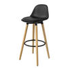 BARHOCKER Buche Schwarz - Naturfarben, Holzwerkstoff (39/92/41cm) - SoBuy