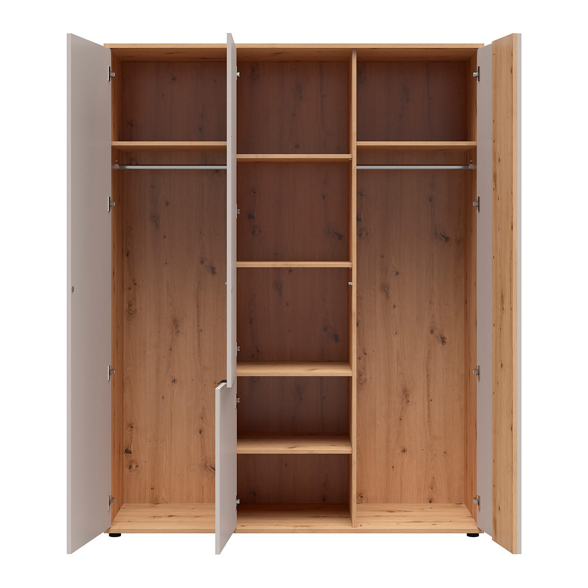 SCHRANK 4 Türen Ezra Kaschmir - Beige, Holzwerkstoff (150.5/195.5/56cm) - Petits-meubles