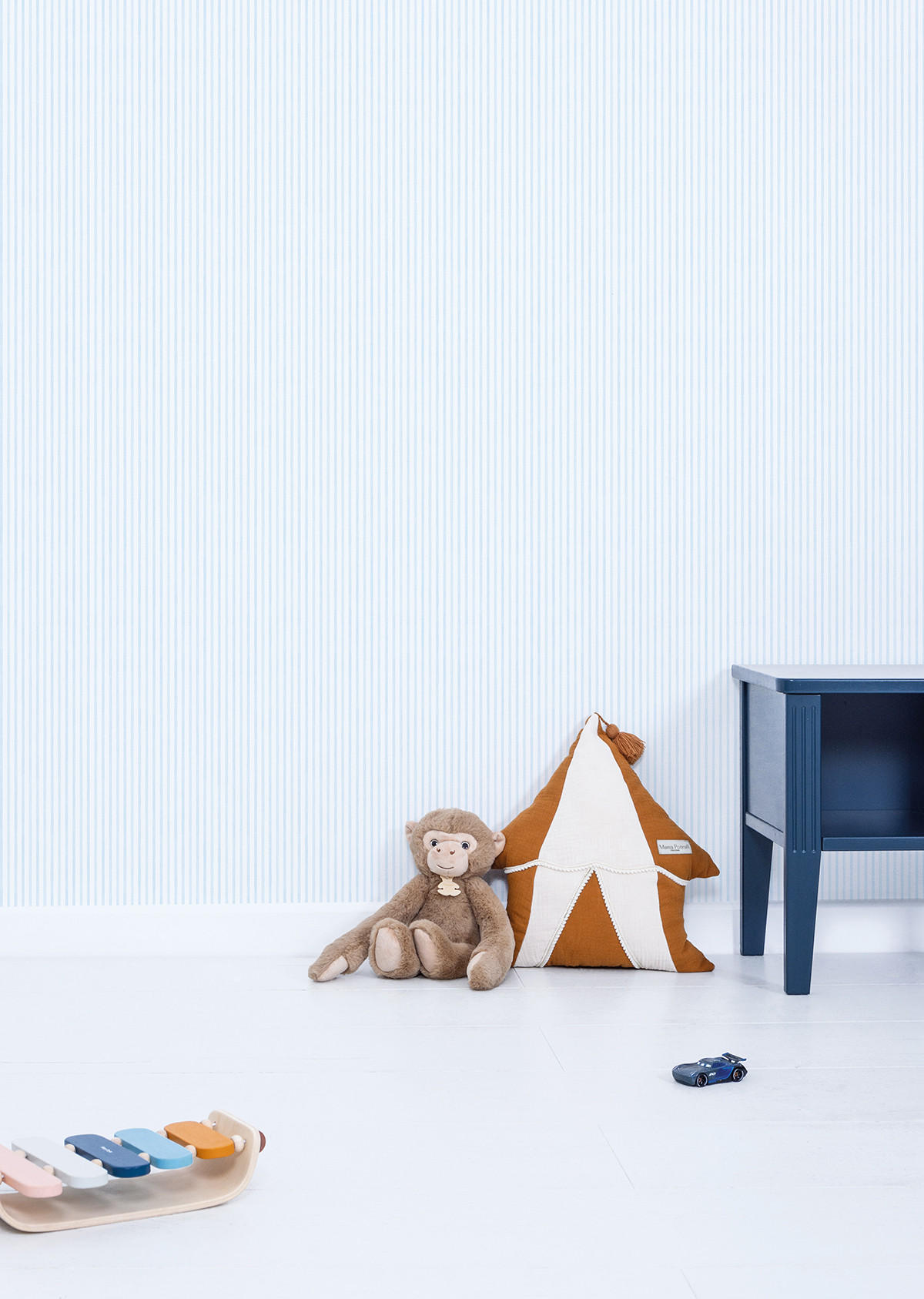 VLIESTAPETE Gentle Friends, Streifen 50 cm x 10 m, blau - Blau, Papier (50/1000cm) - Lilipinso