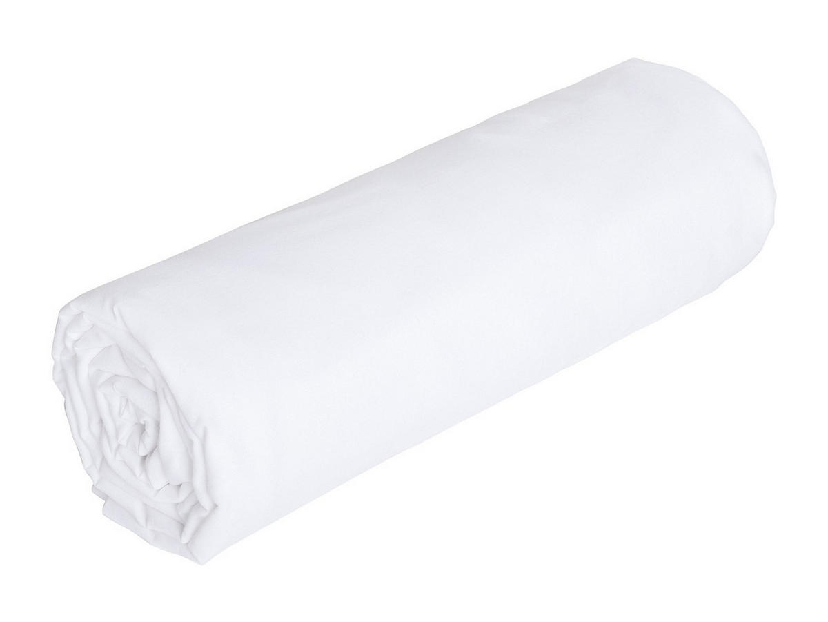 SPANNBETTLAKEN - 2 -Sitzer - Perkal - weiß - CHARMY - Weiß, Textil (200/160cm) - Vente-Unique