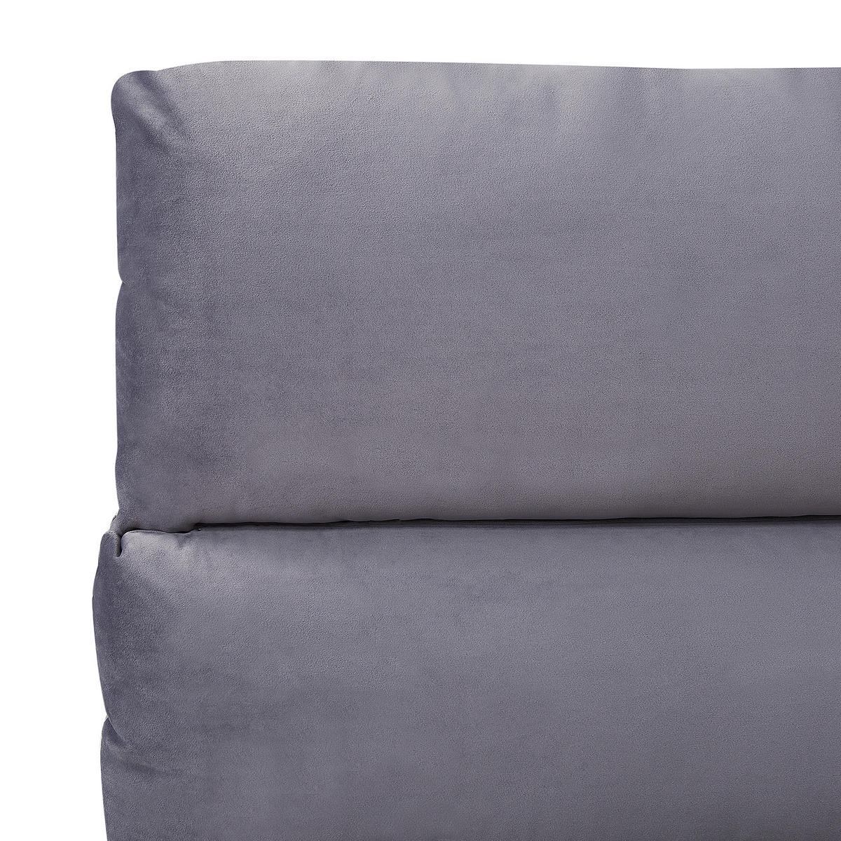 POLSTERBETT 160/200cm Grau Batilly - Grau, Textil (160/200cm) - Beliani