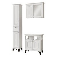 KUPAONSKI SET S VISOKIM ORMAROM Vanity Bijela 3 dijela - bijela, drvni materijal (60/65/30cm) - Vicco