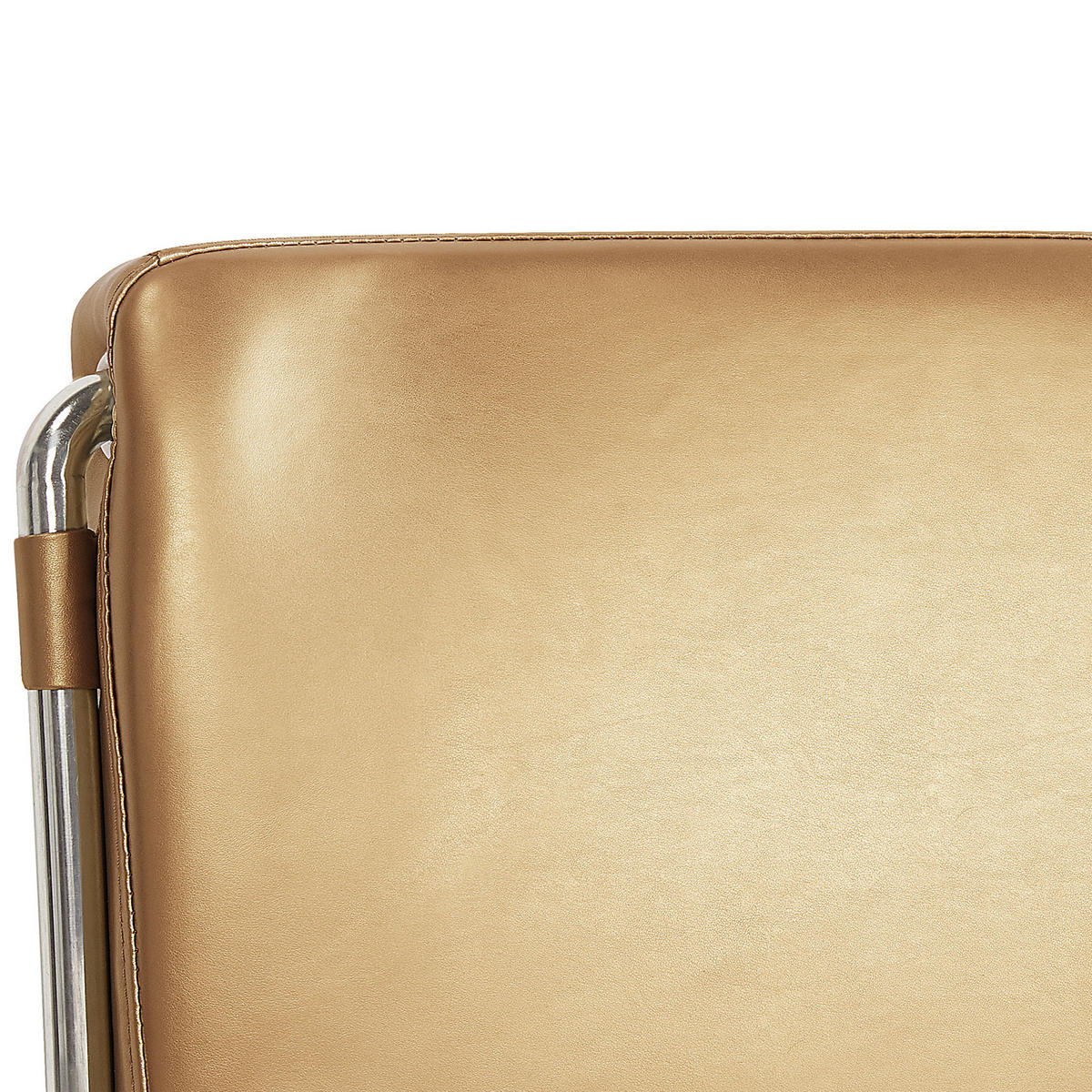 WASSERBETT 180/200cm Gold Paris - Goldfarben, Leder (180/200cm) - Beliani