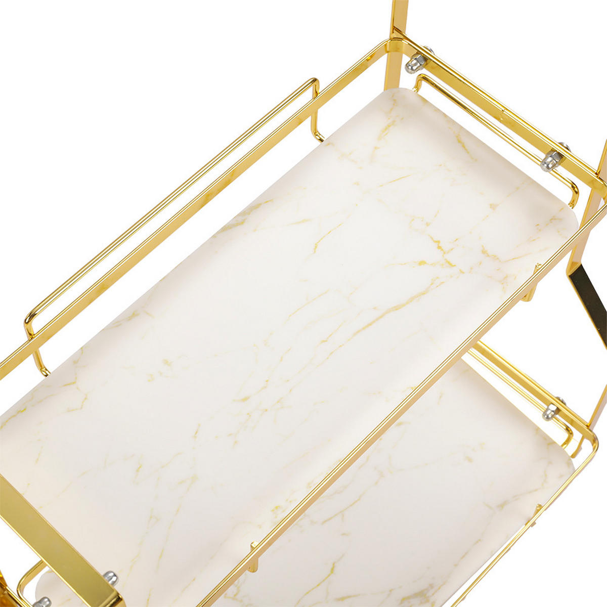 BADEZIMMERREGAL 3-Stufig Freistehend Wandmontage Metall Gold Platzsparend Leicht zu reinigen Flexible Nutzung 32,5 x 19 x 45 cm - Goldfarben, Metall (32.5/45/19cm) - Livingandhome