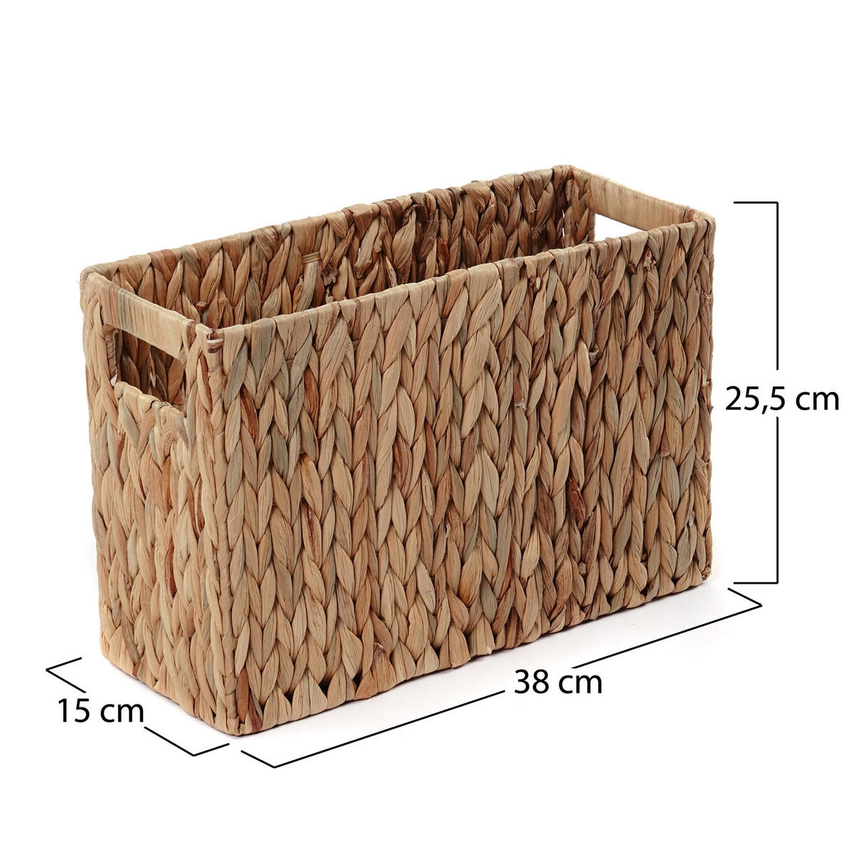 ZEITUNGSKORB Talia Wasserhyazinthe geflochten naturfarben - Naturfarben, Naturmaterialien (38/26/15cm) - CREEDWOOD