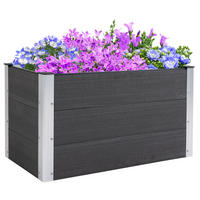 BLUMENKÜBEL, Grau - Grau, Metall (50/50/100cm) - Outsunny