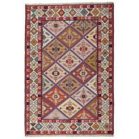 HANDWEBTEPPICH Sumak Shahsavan Mehrfarbig 152/102 cm Schurwolle - Multicolor, Textil (102/152cm) - Looma