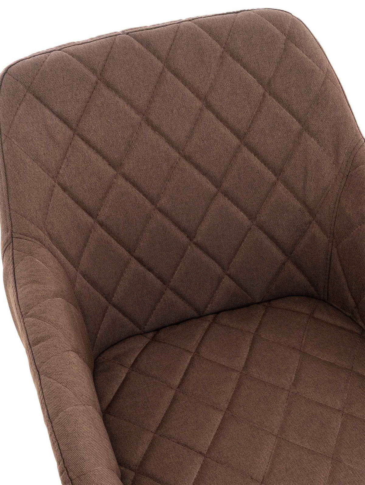 ARMLEHNENSTUHL Stoff braun - Schwarz/Braun, Textil/Metall (47/84/44cm) - CLP