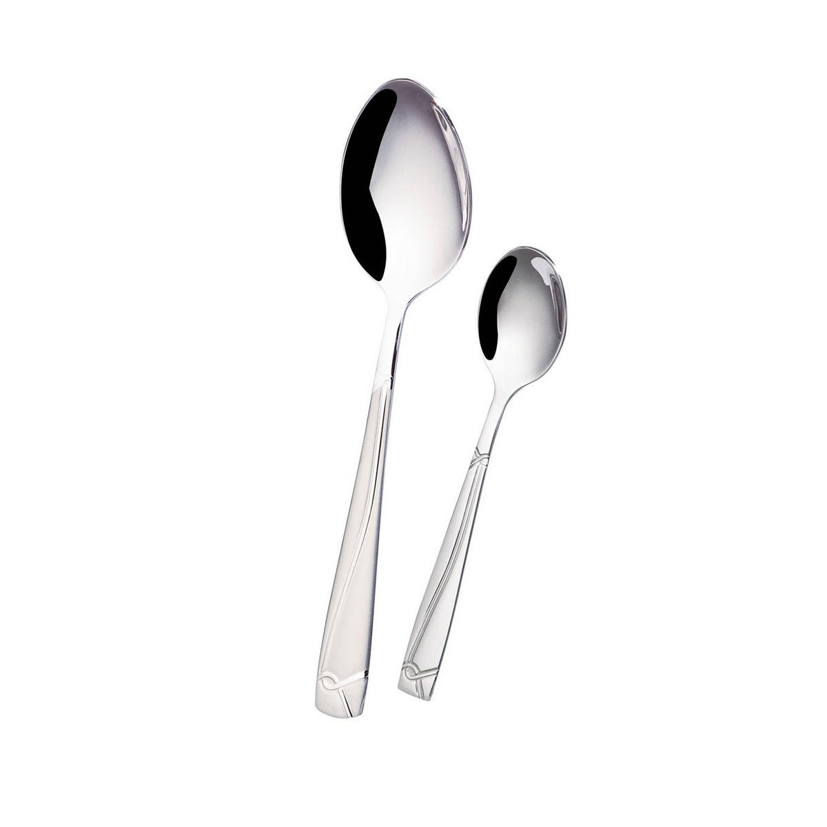 BESTECKSET Lavenda 84-teilig Edelstahl 18/10 - Silberfarben, Metall - SAFA