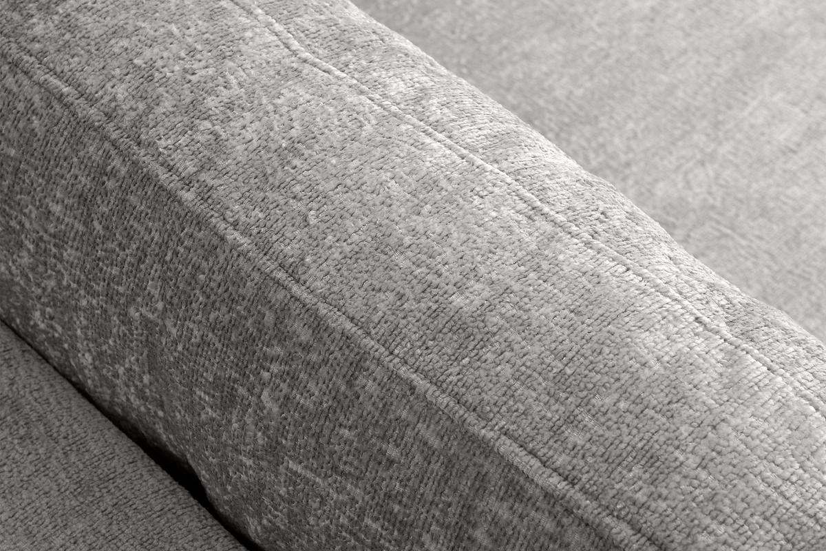 3-SITZER-SCHLAFSOFA ERISO mit weiche Sitzfläche und hohe Rückenlehne, Chenille-Stoff, Silber - Silberfarben/Braun, Textil (220/80/100cm) - KONSIMO®