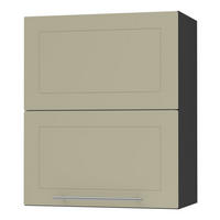 KÜCHENHÄNGESCHRANK Kvantum W8B/60 Vanille Matt / Schwarz Matt 60 / 32,5 / 72cm - Creme/Schwarz, Holz/Holzwerkstoff (60/72/32.5cm) - Feldmann-Wohnen