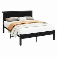 BETT mit Stauraum 120x200 cm MDF Metall Black - Schwarz, Metall (120/200cm) - Meubliv