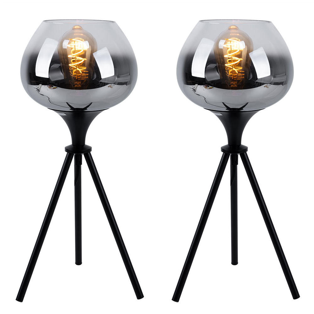 Globo Lighting Tischleuchte Schwarz 24x45x24 cm