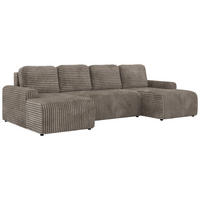 SEDACIA SÚPRAVA NESSARO U Svetlohnedá Manšester - svetlohnedá/čierna, textil/plast (312/92/151cm) - MKS
