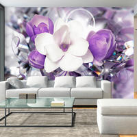 VLIESTAPETE Lila 200/140 cm - Lila/Grau, Textil (200/1cm) - KUNSTLOFT