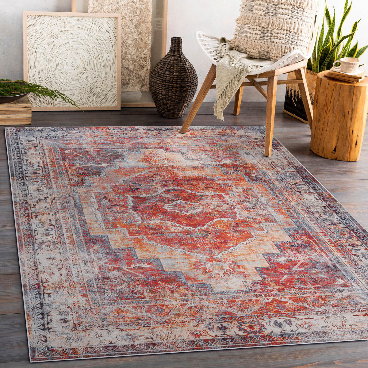 TEPPICH Andre 120/170 cm - Rot, Textil (120/170cm) - rugsX