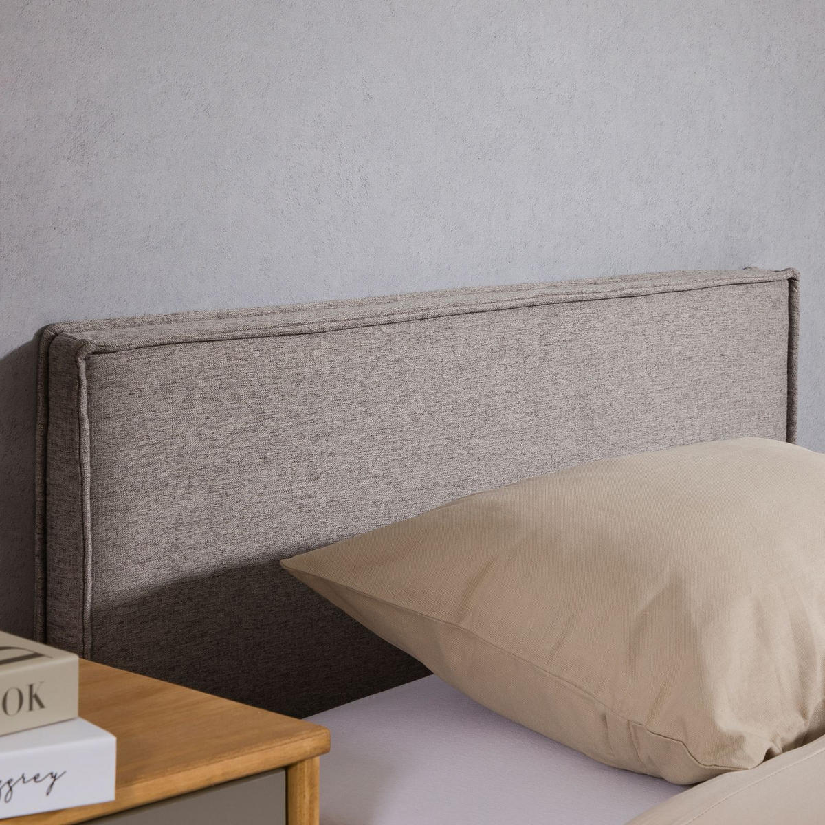 KOPFTEIL ANISA 90x190 cm grau - Grau, Textil (91/69/6cm) - IDIMEX