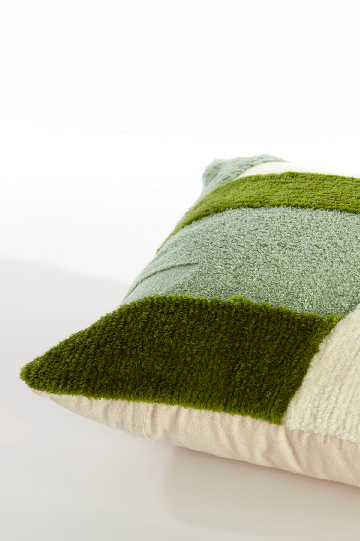DEKOKISSEN Tofna Grün 45/45/10 cm - Grün, Textil (45/45cm) - Light & Living