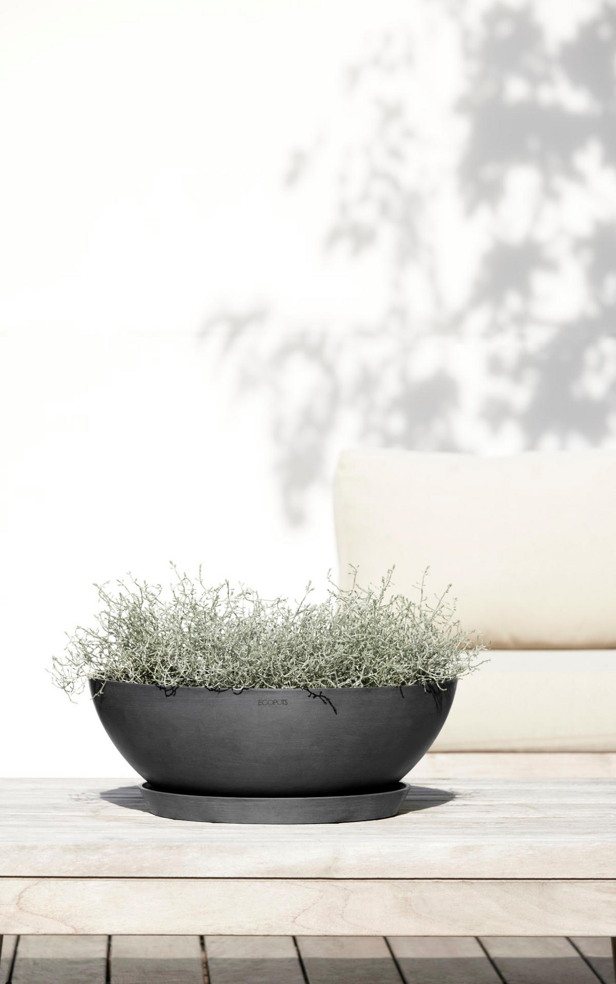 BLUMENTOPF Vienna 50,4/18,5 cm Dunkelgrau - Dunkelgrau, Kunststoff (50.4/18.5cm) - Ecopots