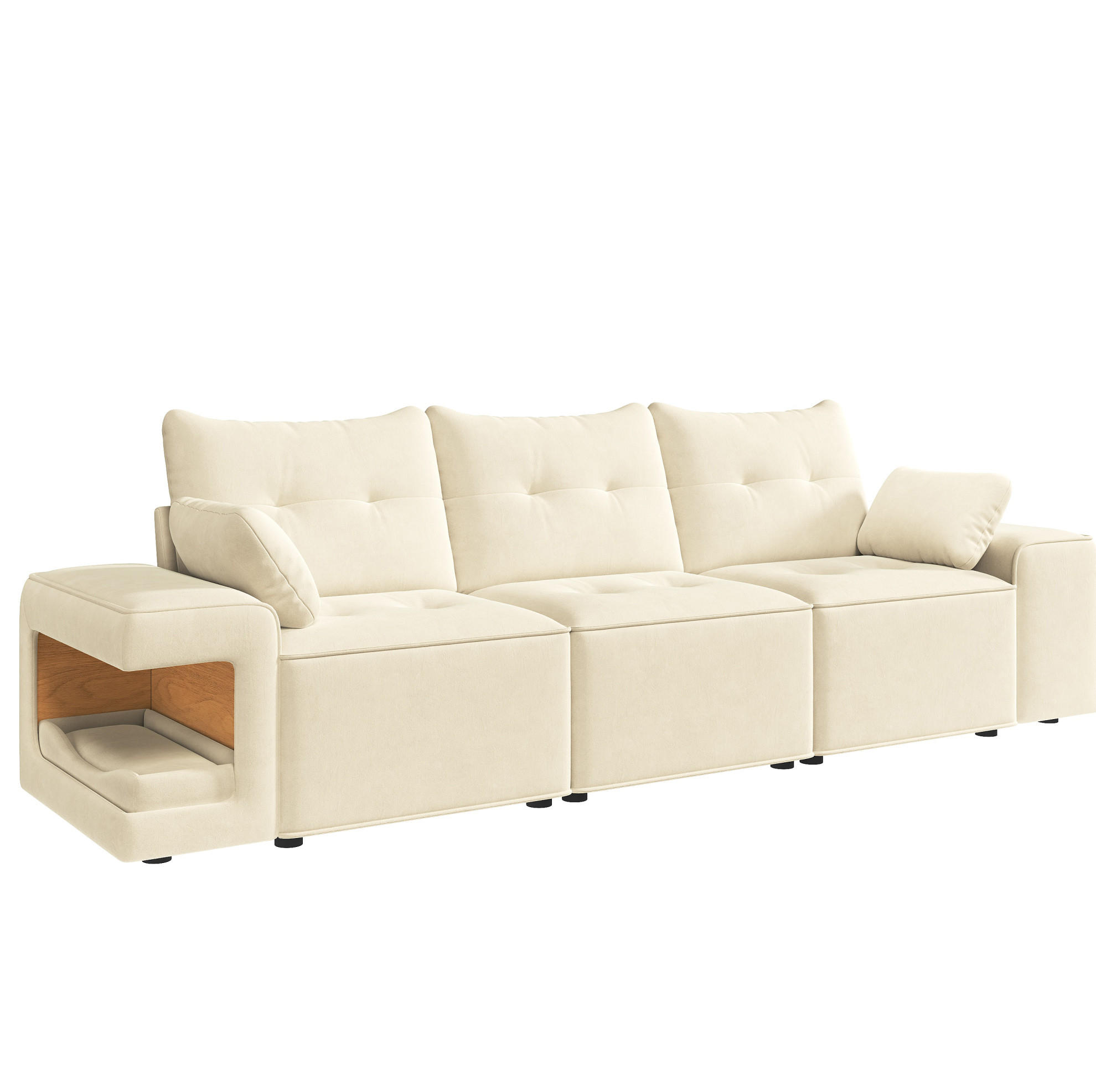 Meubliv Sofa Beige 229.5x84x78 cm