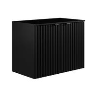 WASCHBECKENUNTERSCHRANK - 80cm x 44cm - MDF - schwarz - ZILGA - Schwarz, Holz (80/60/44cm) - Vente-Unique