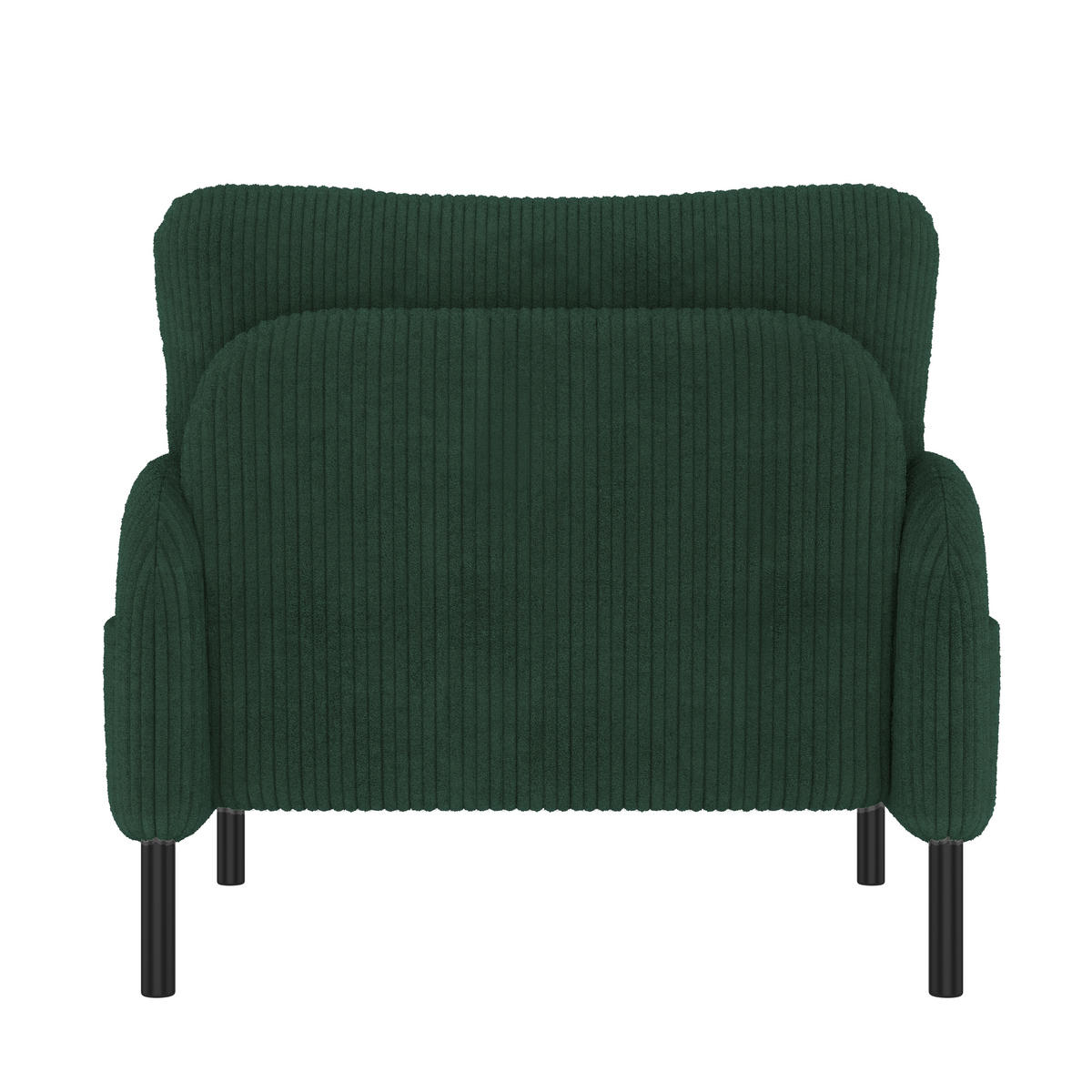 SESSEL Cord Smaragdgrün mit Seitentasche - Grün, Textil/Metall (67/79/75cm) - WISHDOR