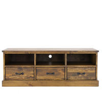 TV-SCHRANK aus Massivholz Rustyk 1 - Dunkelbraun/Schwarz, Holz (152/56/45cm) - Seart