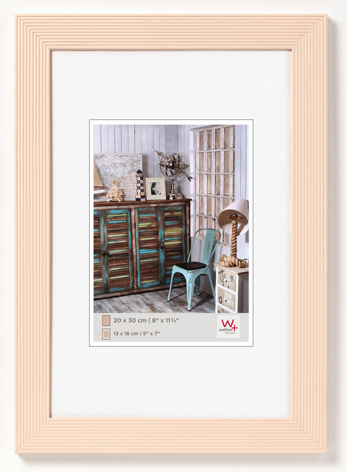 BILDERRAHMEN Grado Holzr. 40x50 cm, CREME - Creme, Holzwerkstoff (44.4/54.5/1.3cm) - walther design