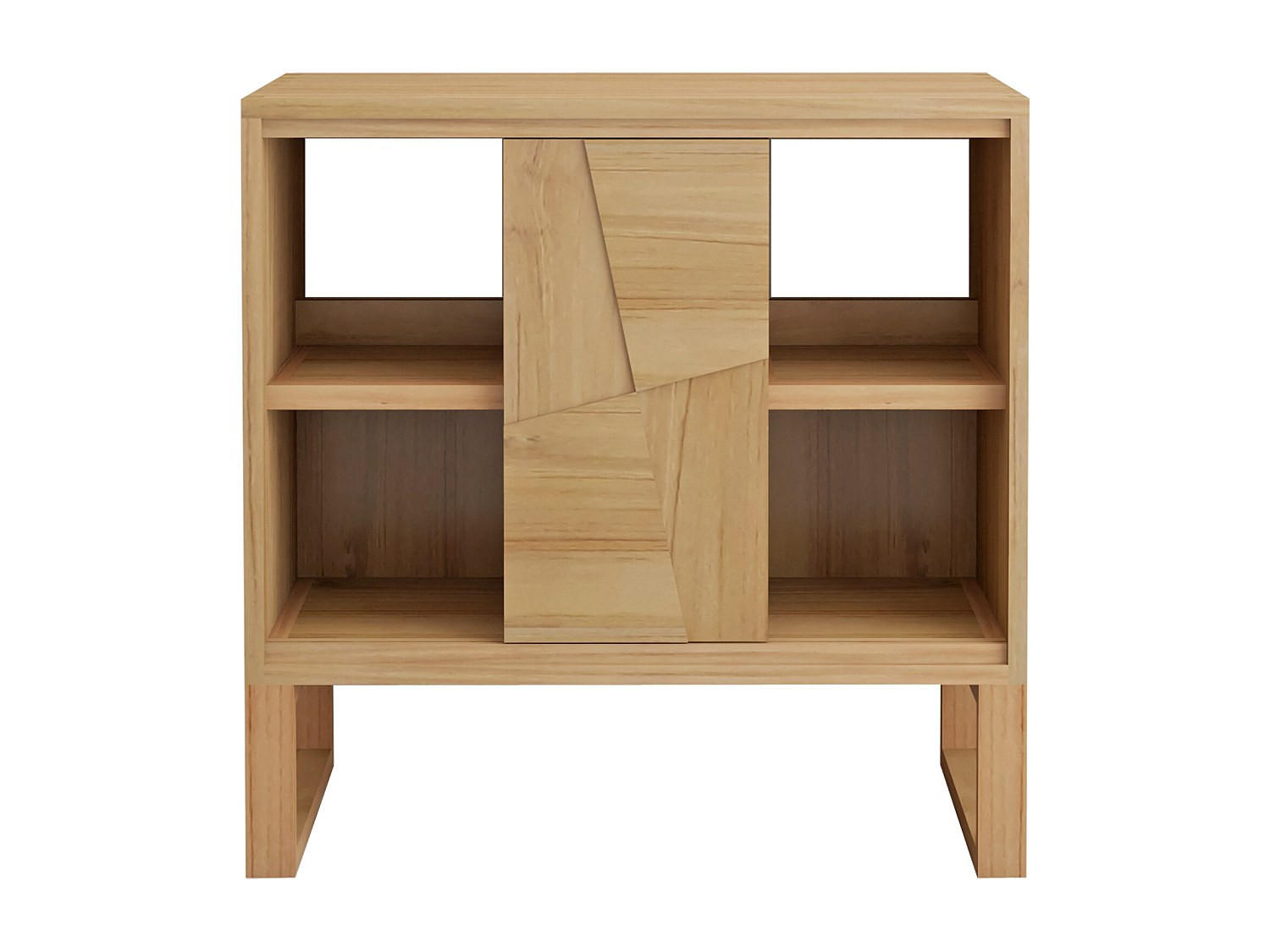 WASCHBECKENUNTERSCHRANK - 80 cm x 50 cm - holz - naturfarben hell Mataram - Naturfarben, Holz (80/80/50cm) - Vente-Unique