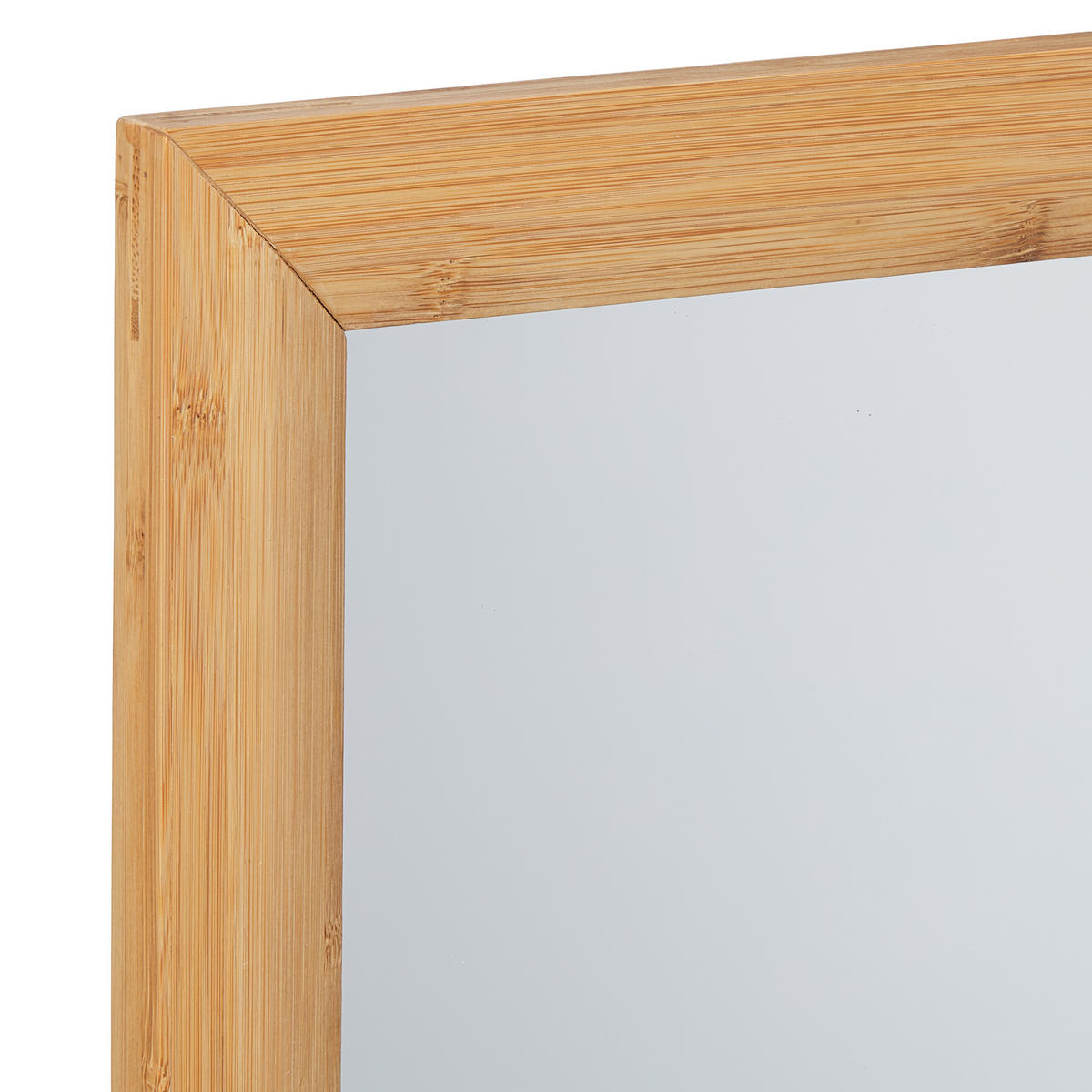 WANDSPIEGEL - Hellbraun, Glas/Holz (60/80/2cm) - Relaxdays