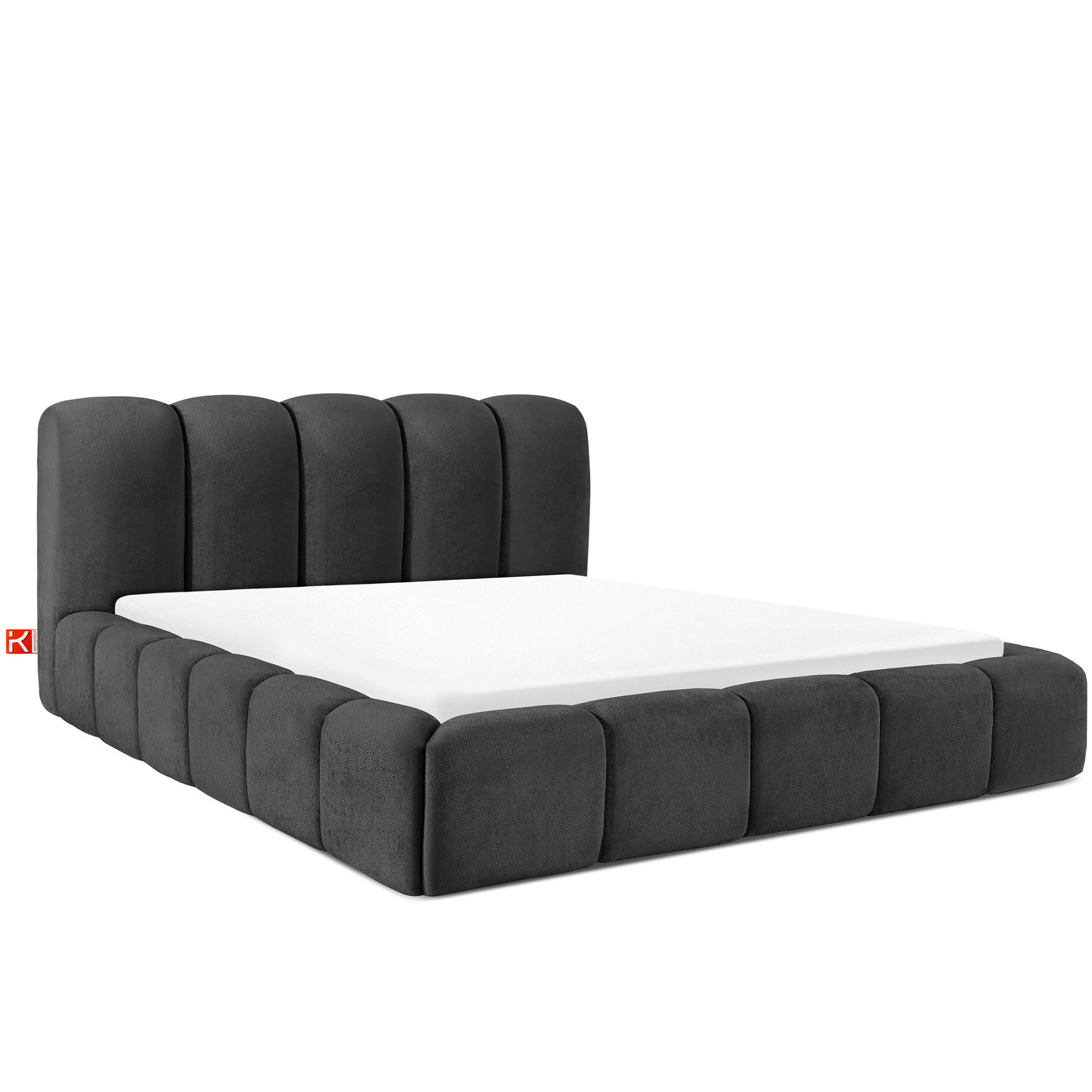 Konsimo® Polsterbett Anthrazit 180x200 cm