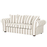 3-SITZER SOFA - Webstoff - Dunkelbraun/Beige, Buchenholz/Textil (217/88/88cm) - home24