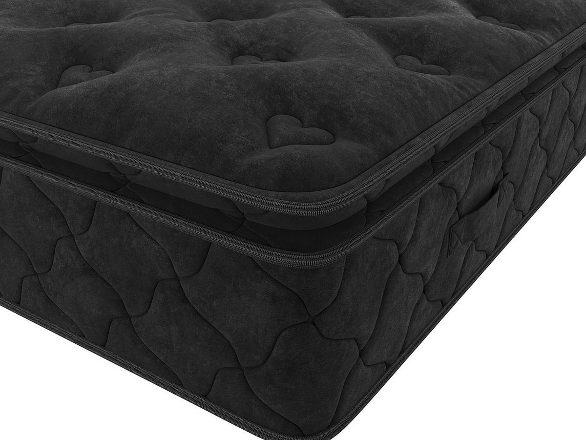 STANDARDMATRATZE - 2 Personen - samt - schwarz Black Dream - Schwarz, Textil (160/200cm) - Vente-Unique