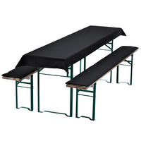 BIERBANKAUFLAGEN Set 240x70 cm Schwarz - Schwarz, Textil (70/240cm) - NYVI