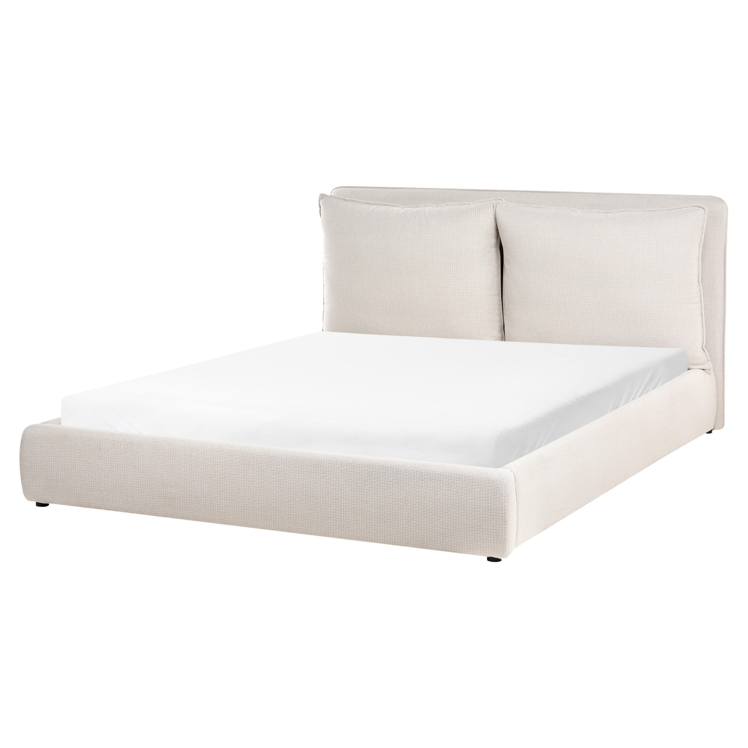 Beliani VODNÍ POSTEL 160/200 cm Béžová Bajonna