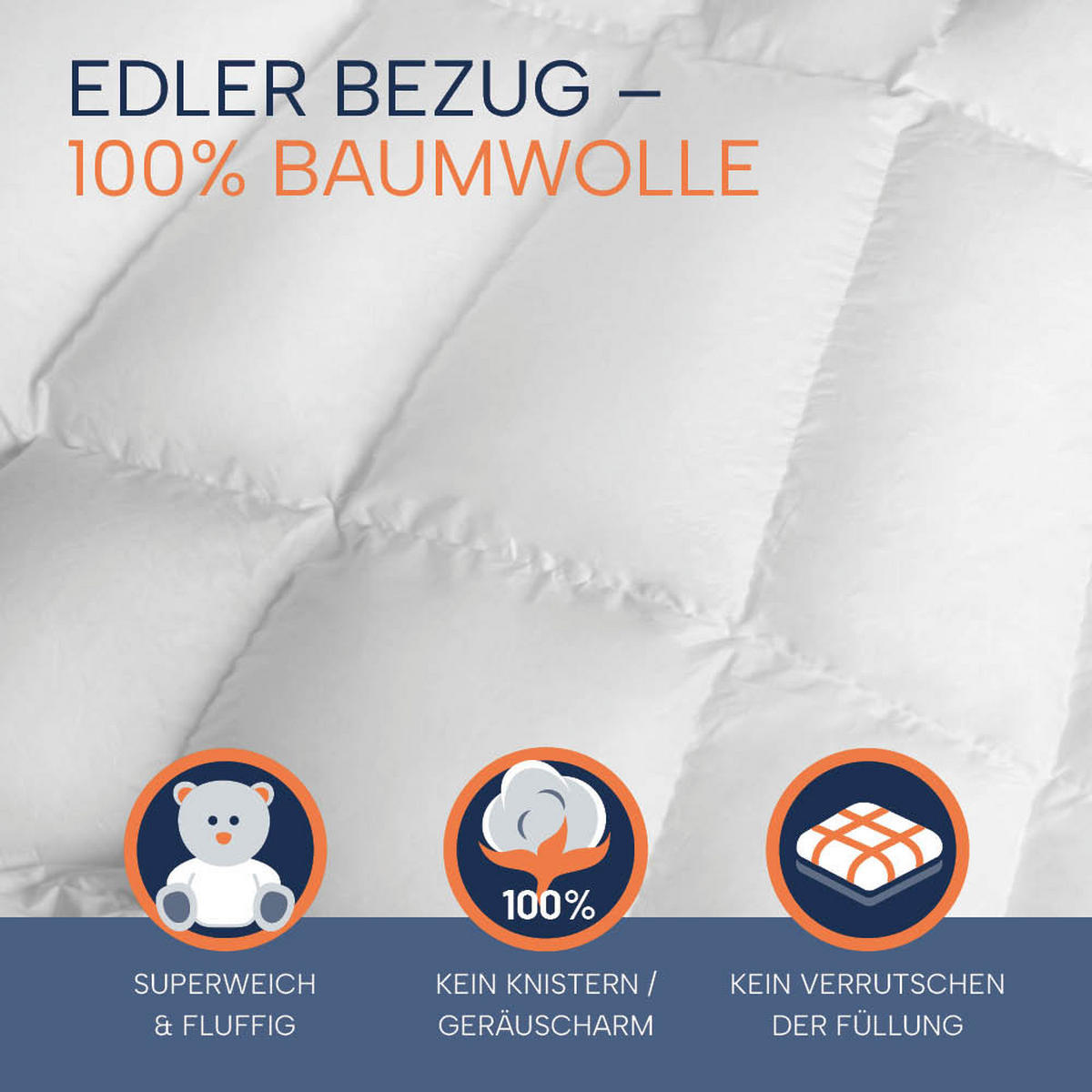 DAUNENDECKE 200x220 Extra leicht, COMFORT Sommerdecke 60% Daune - Weiß, Textil (200/220cm) - casimum