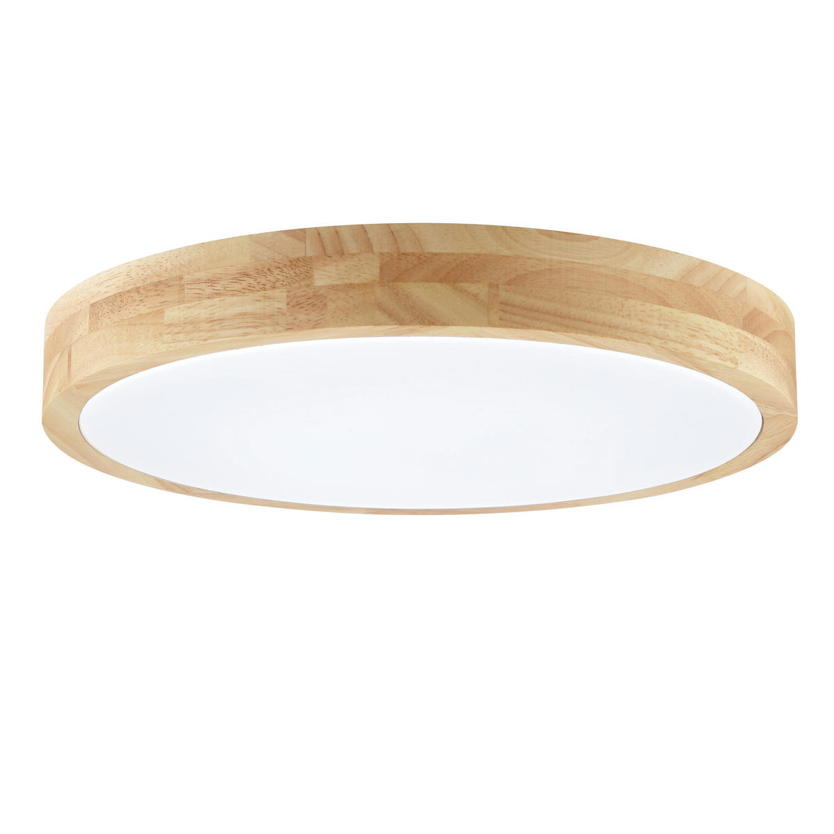 LED DECKENLEUCHTE Moreen Holz hell/Weiß 34/34/6,8 cm - Multicolor, Metall (34/34/6.8cm) - Brilliant