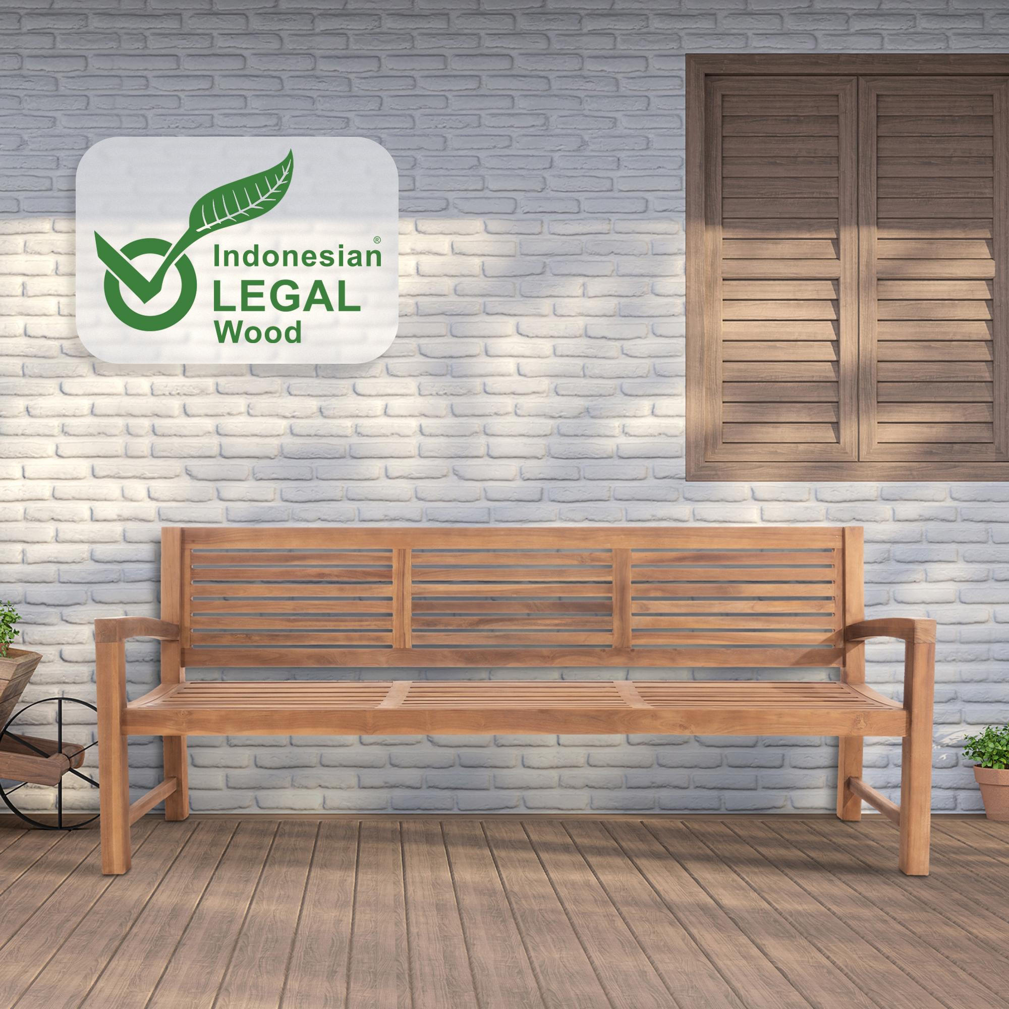 GARTENBANK 220/59 cm Holz teak - Teakfarben, Holz (220/92/59cm) - CLP