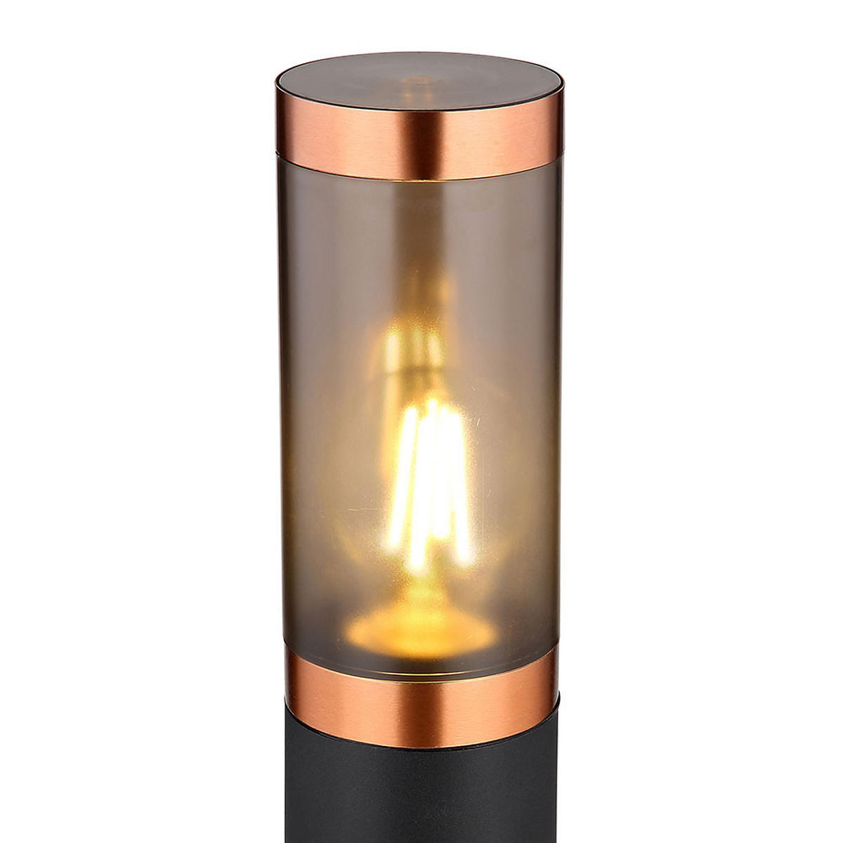 LED STEHLEUCHTE Edelstahl Schwarz 2er Set - Schwarz, Metall (12.7/12.7/80cm) - Globo Lighting