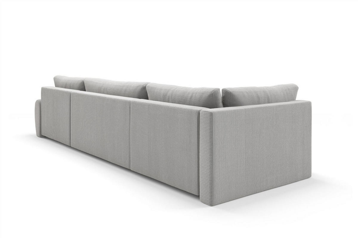 WOHNLANDSCHAFT Galan Mit Schlaffunktion - Weiß, Holzwerkstoff/Textil (153/70/385cm) - Fun Möbel