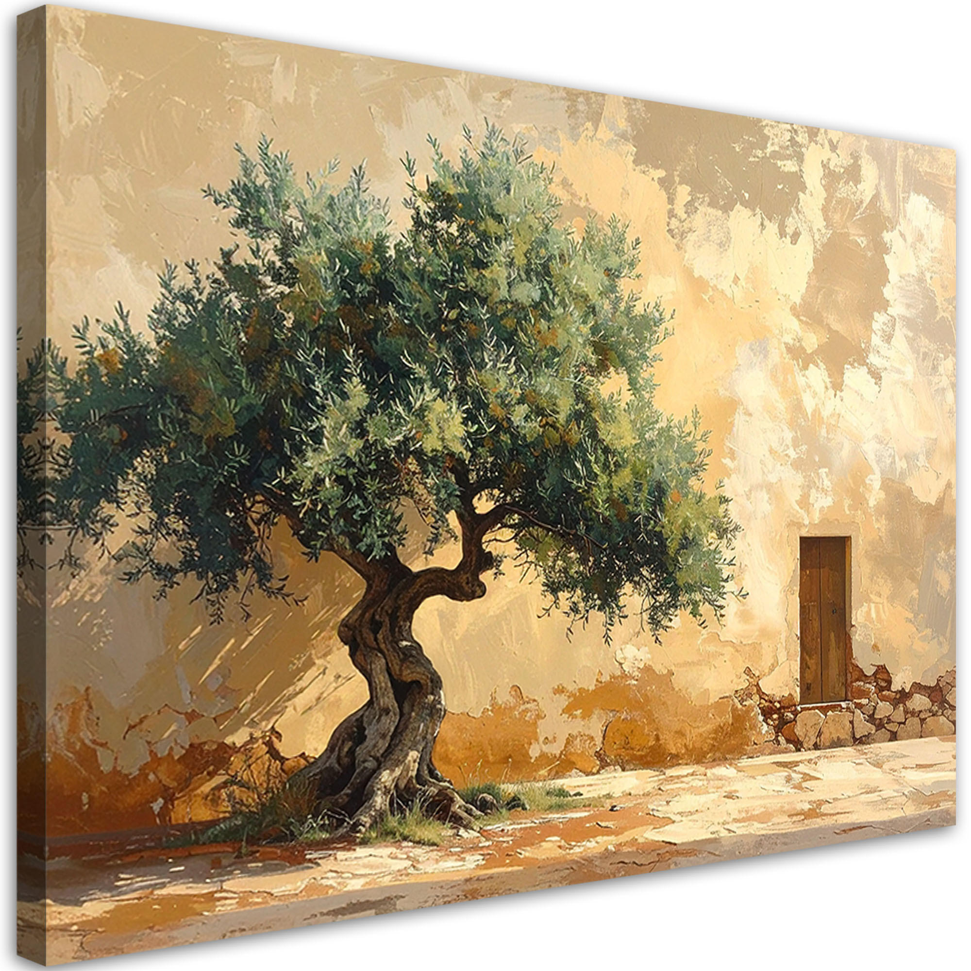 Feeby Leinwandbild Beige 100x70 cm