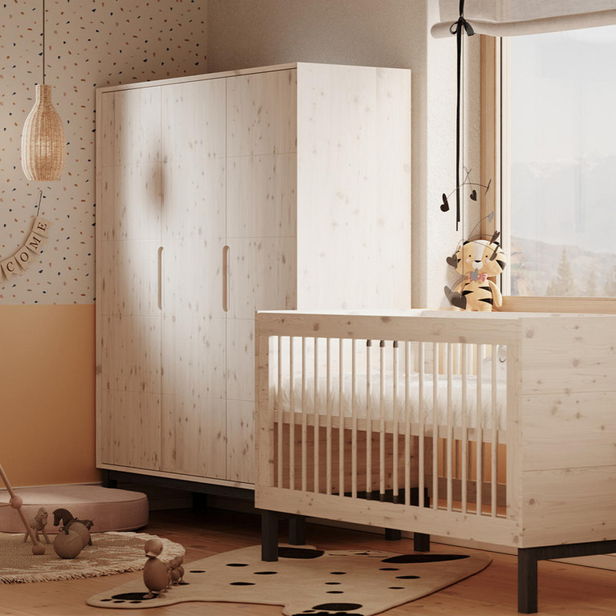 SKŘÍŇ 3DVEŘOVÁ Country Bělené dřevo - bílá, dřevo (148.2/180/53.2cm) - Petits-meubles