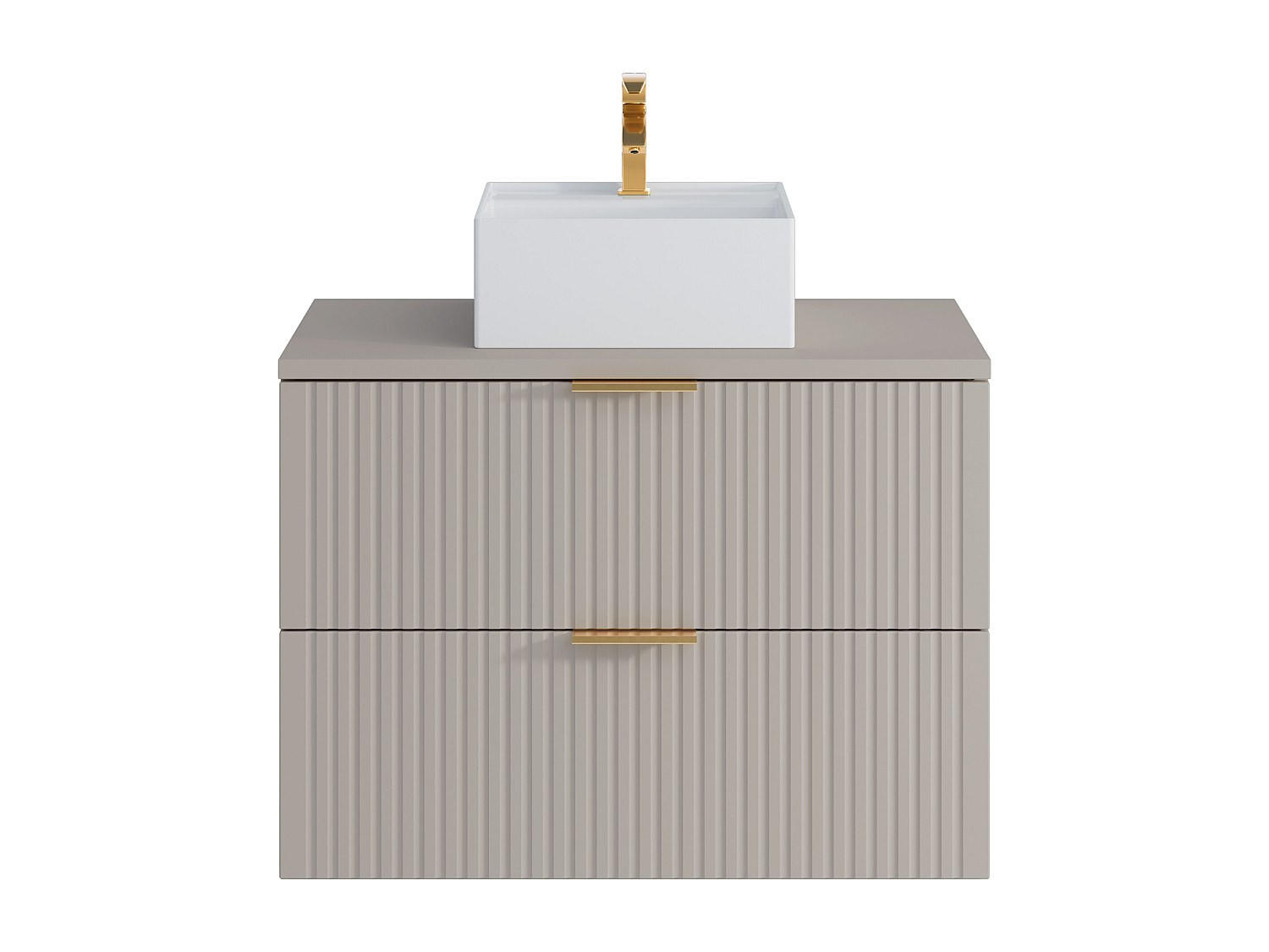EINZELWASCHTISCH - 80 cm x 46 cm - Holz, Platte - Beige - ZEVARA - Beige, Holz (80/57/46cm) - Vente-Unique